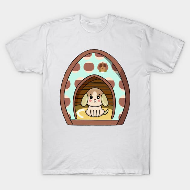 Cute Dog in The Egg T-Shirt by Zachariya420